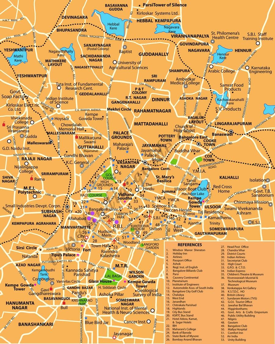 班加罗尔的地图