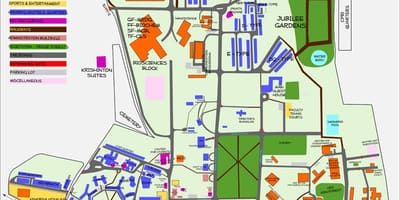 地图的印度科学研究所班加罗尔