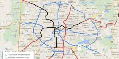 Namma地铁第3阶段路线图