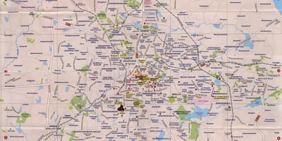 班加罗尔的旅游景点地图