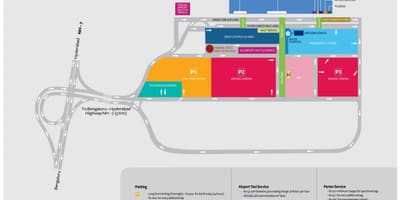 机场的班加罗尔的地图