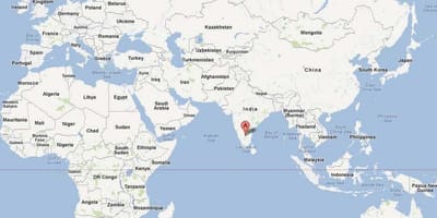 班加罗尔在世界地图