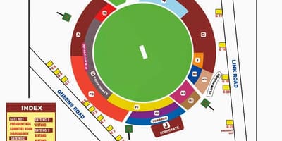 班加罗尔钦纳瓦密球场的地图