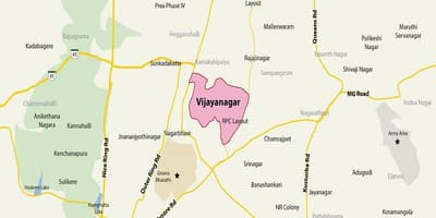 地图Vijayanagar班加罗尔